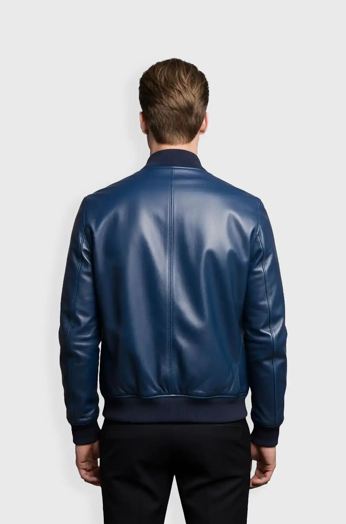 Midnight Aero Leather Bomber