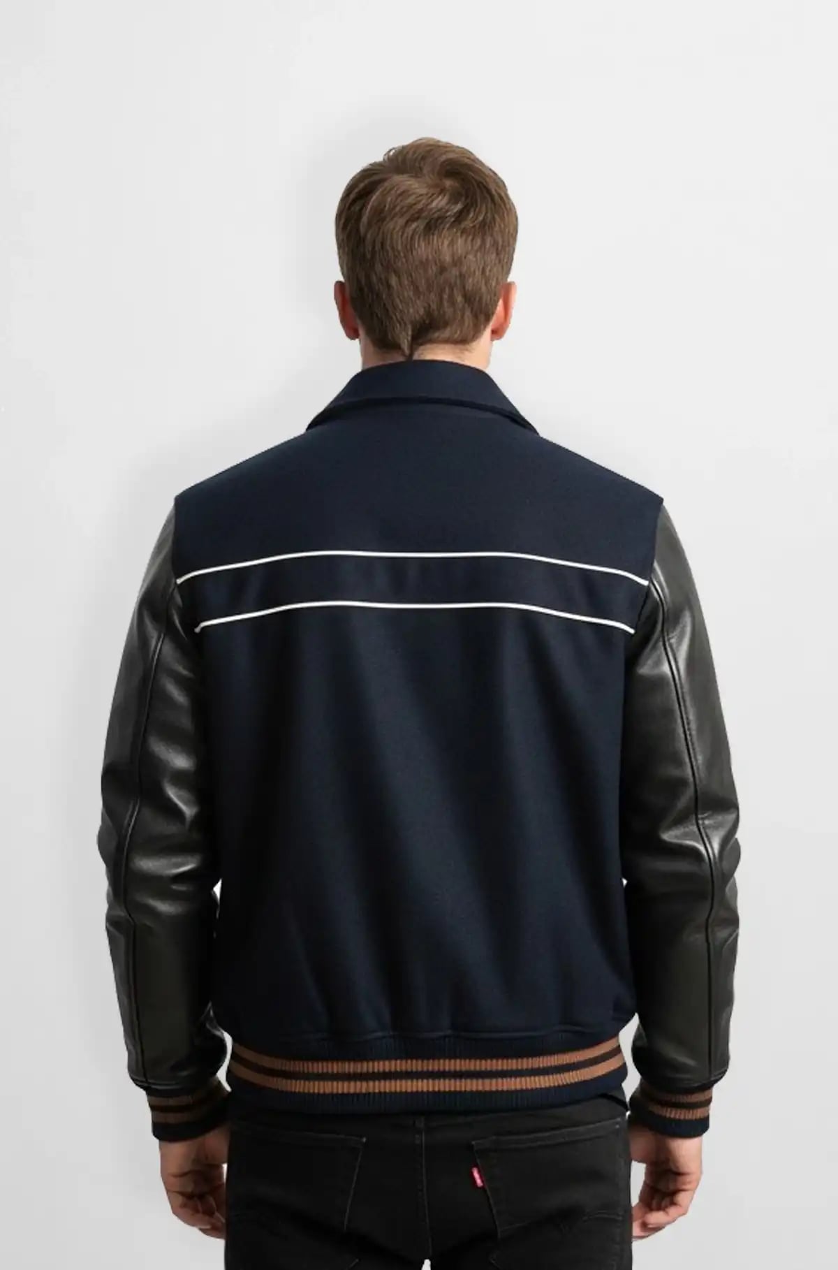 Midnight Varsity Leather Jacket