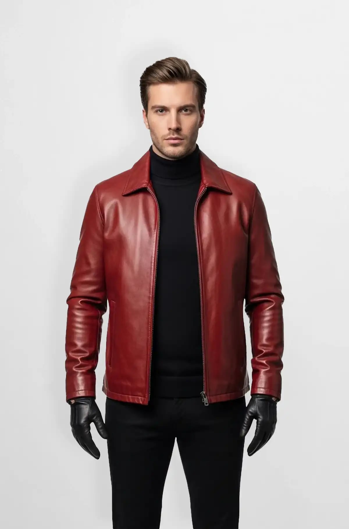 Milano Classic Red Leather Jacket