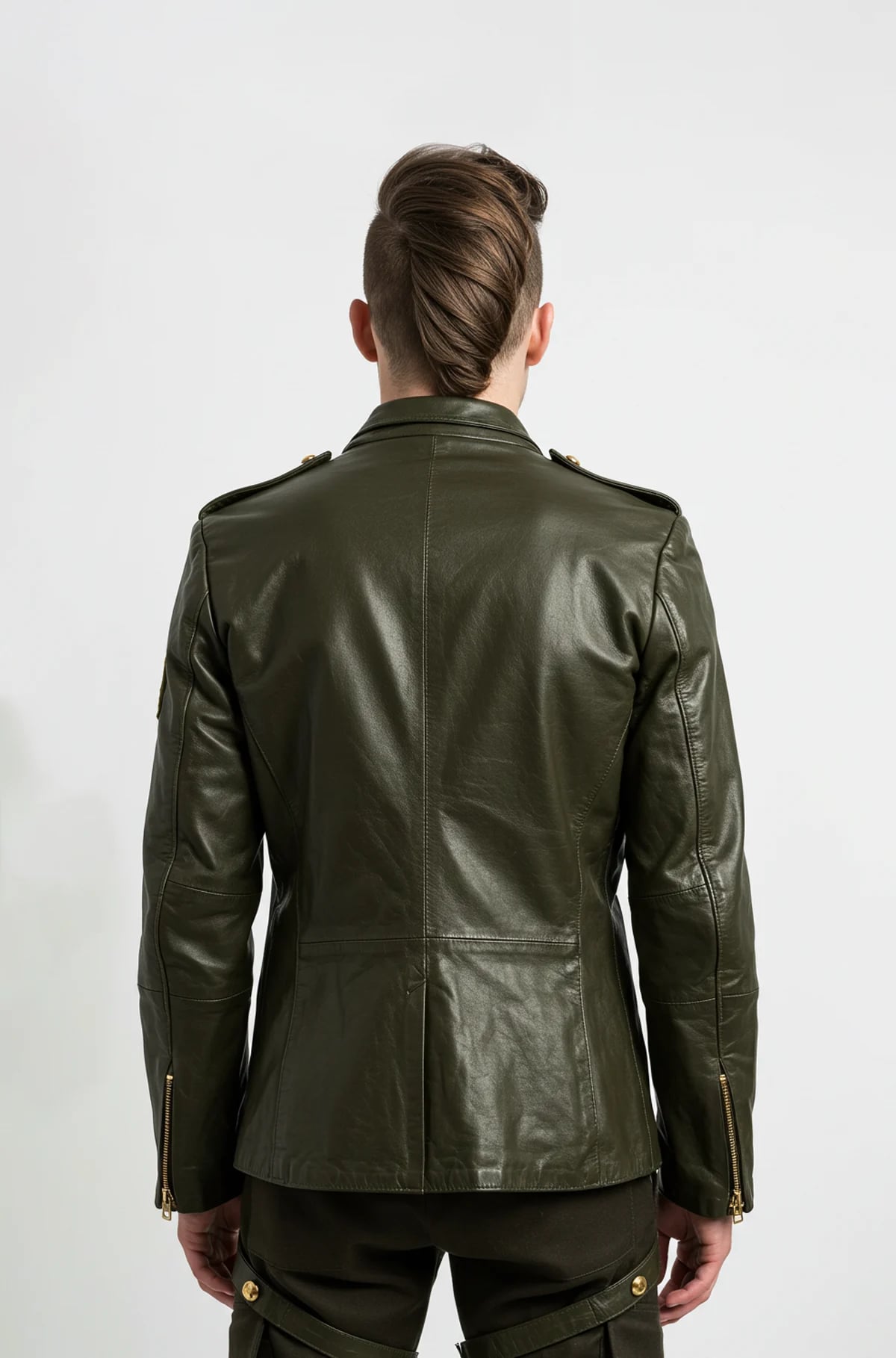 Military Style Leather Jacket