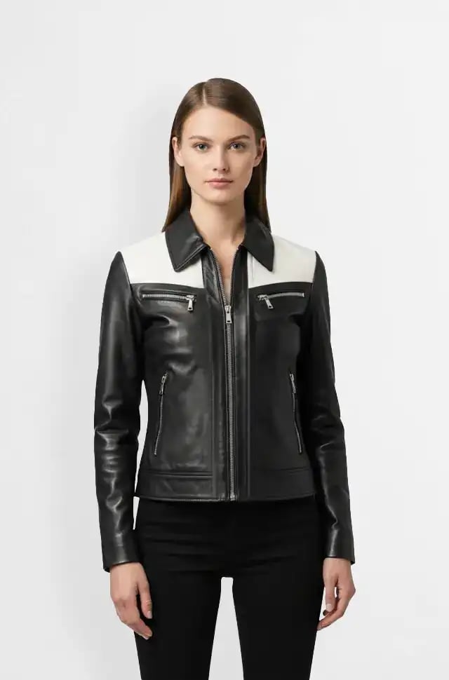 Monochrome Rebel Biker Jacket