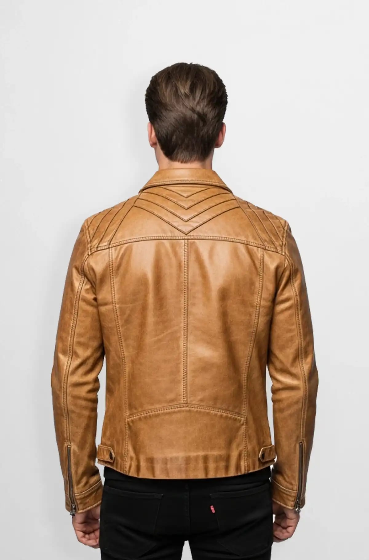 Premium Brown Racer Leather Jacket