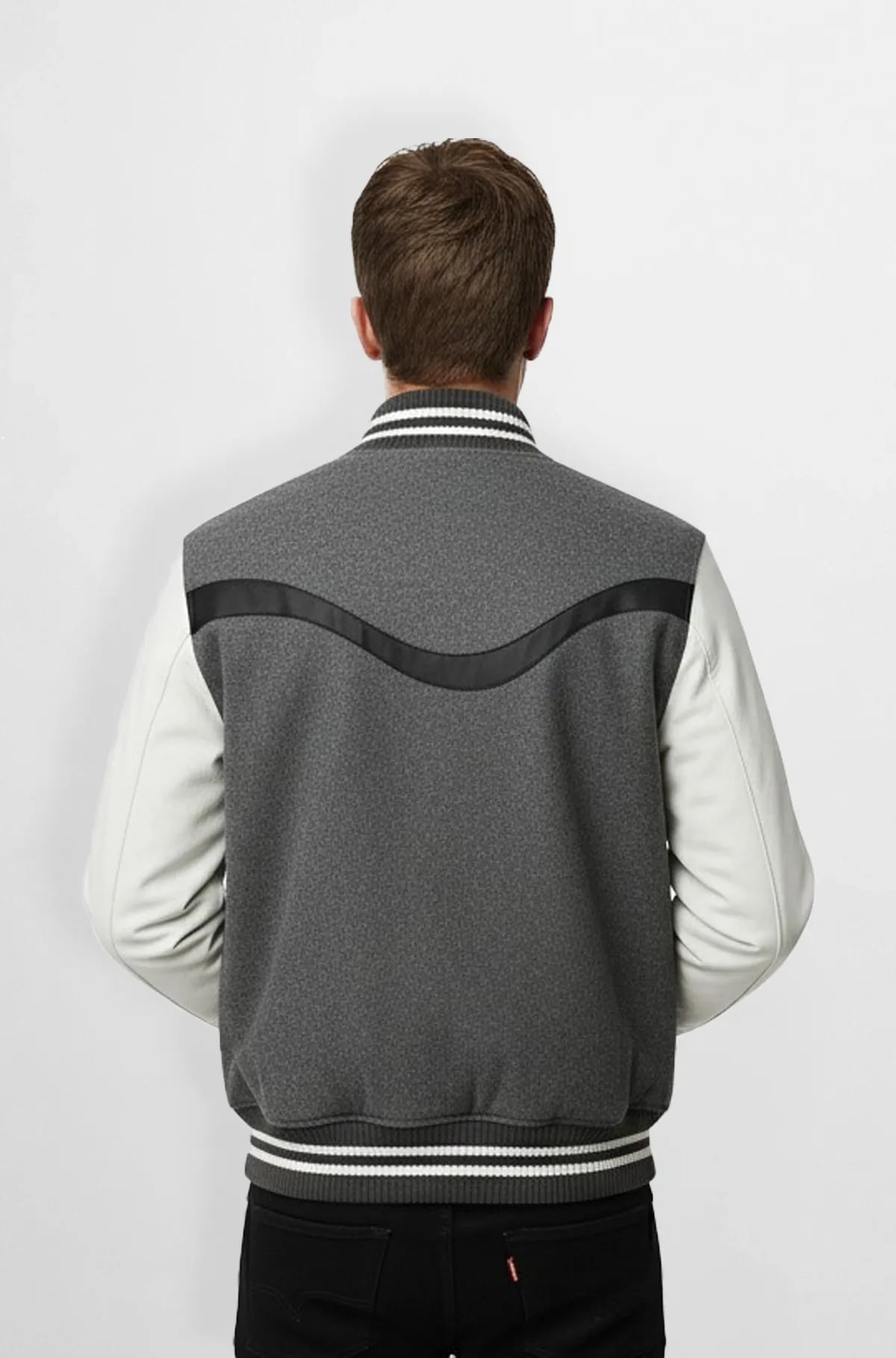 Shadow Curve Varsity Jacket