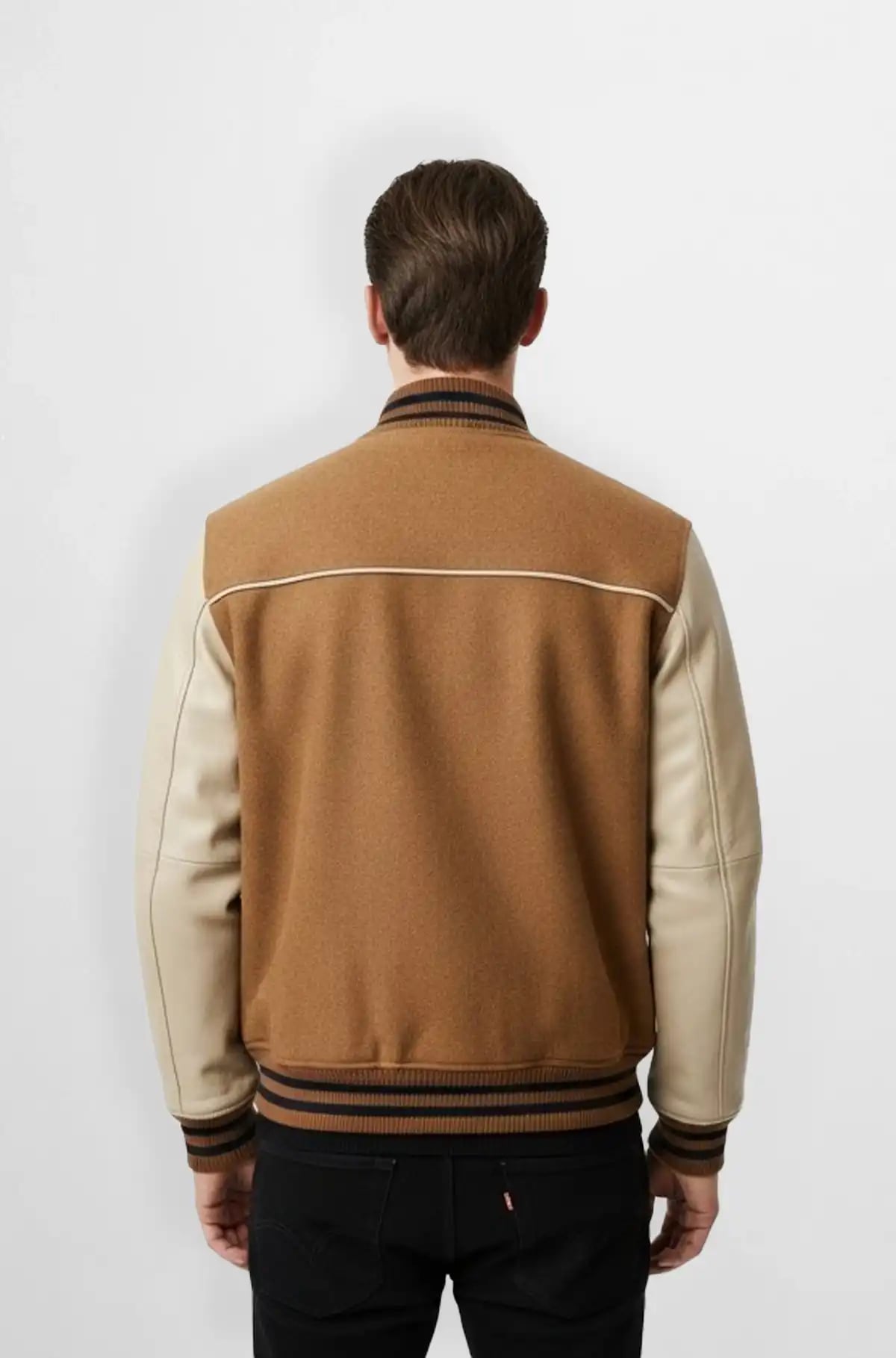 Sierra Camel Varsity Jacket