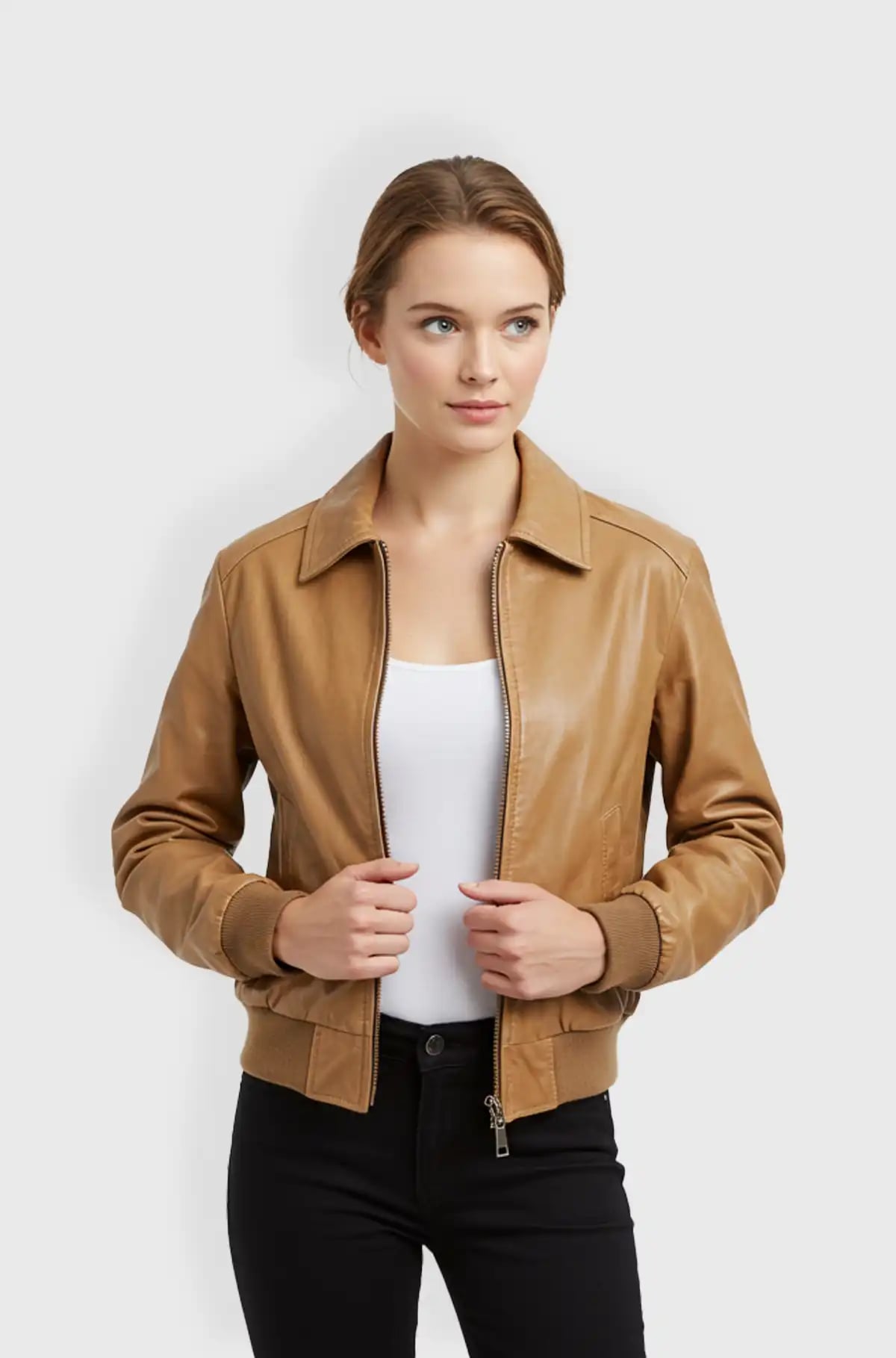 The Honey Brown Leather Jacket