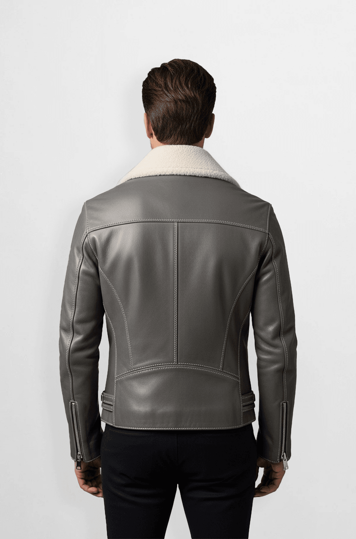 Titan Storm Shearling Biker Jacket