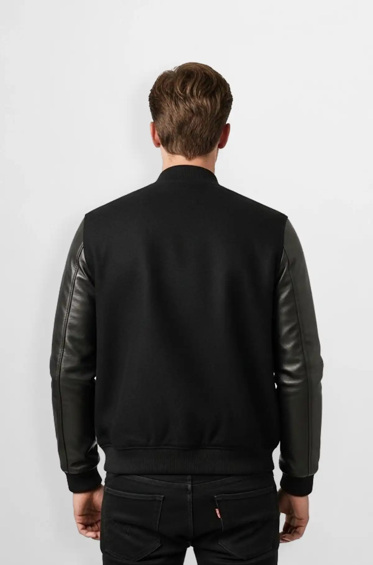 Urban Black Varsity Leather Jacket