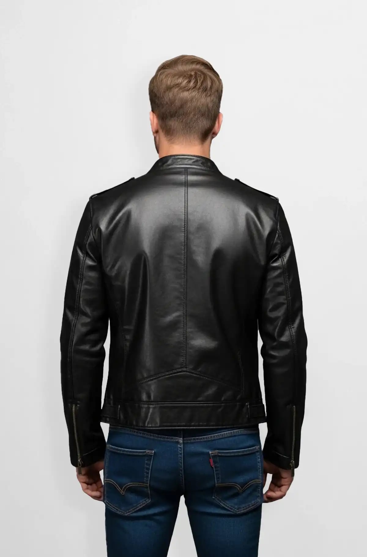 Black Leather Motorcycle Jacket for Men Black Leather Motorcycle Jacket for Men