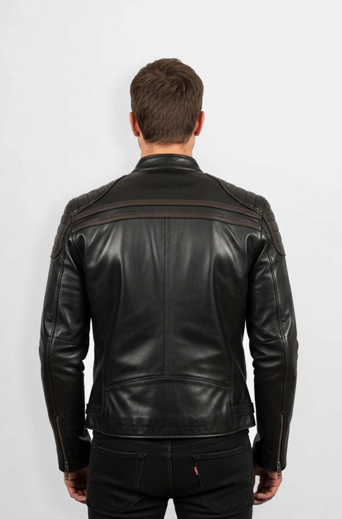Black Quilted Biker Leather Jacket Black Quilted Biker Leather Jacket