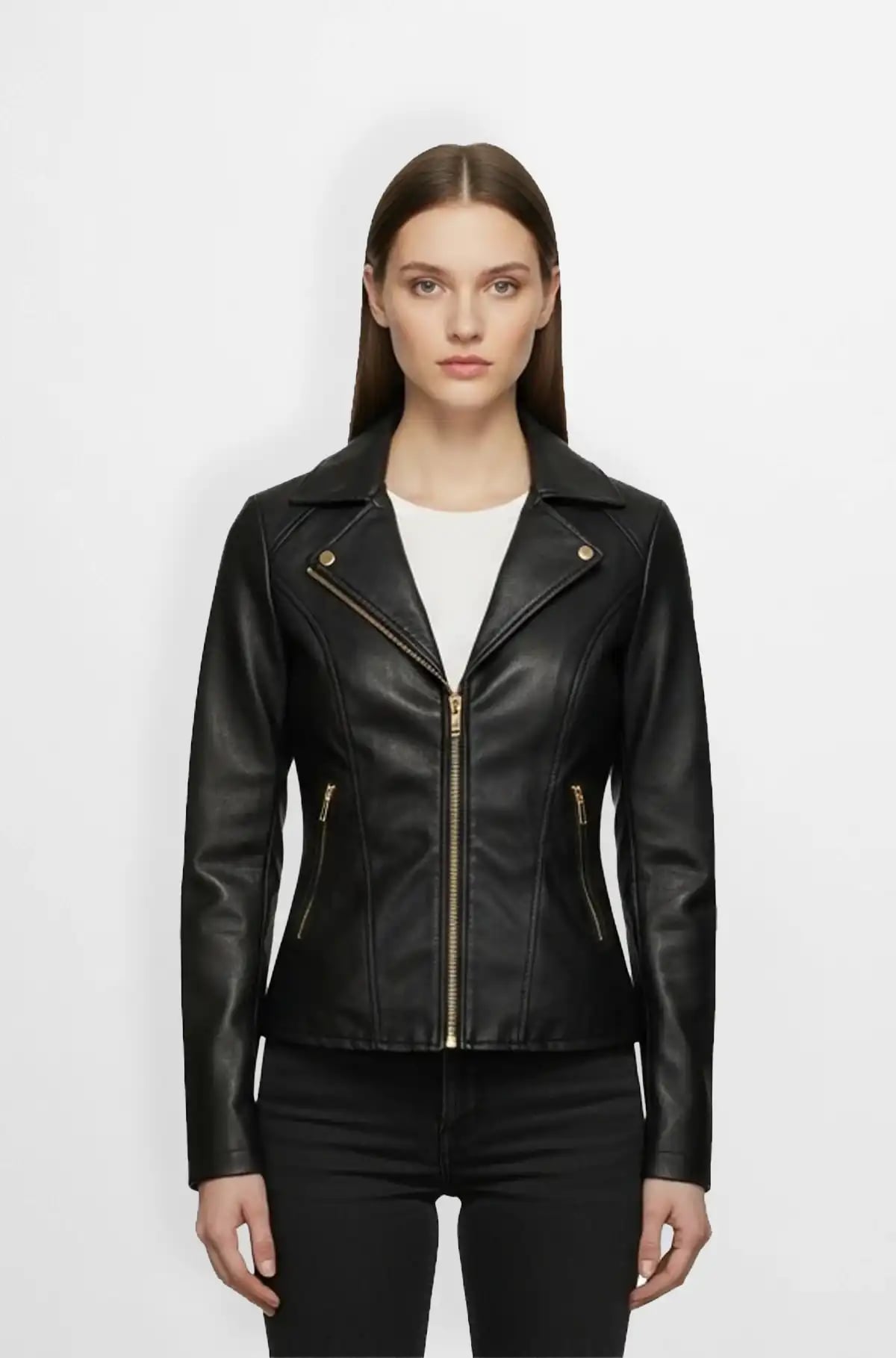 Black Womens Leather Moto Jacket Black Womens Leather Moto Jacket