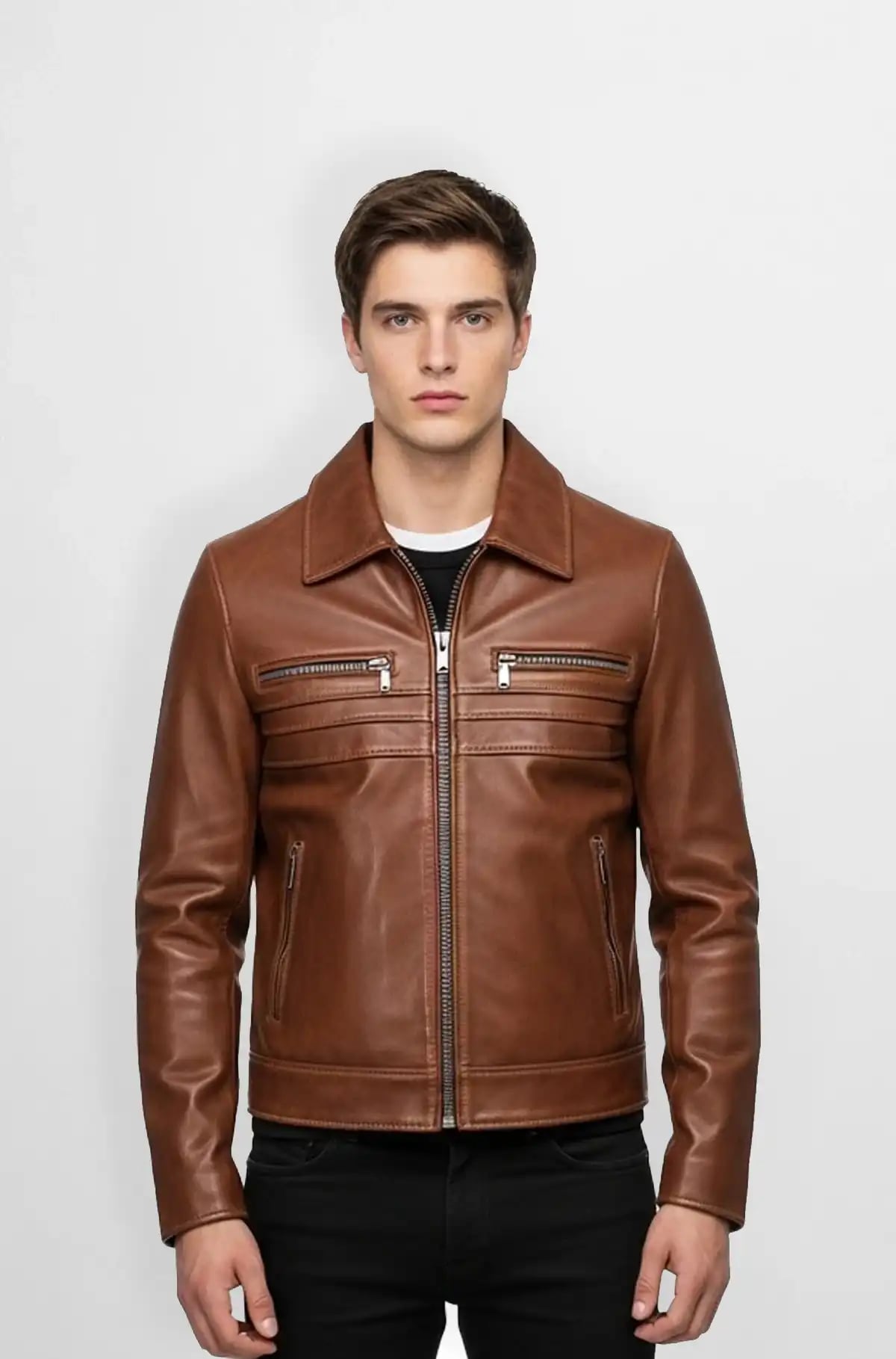Brown Leather Bomber Jacket Classic Style and Durable Appeal Brown Leather Bomber Jacket Classic Style and Durable Appeal