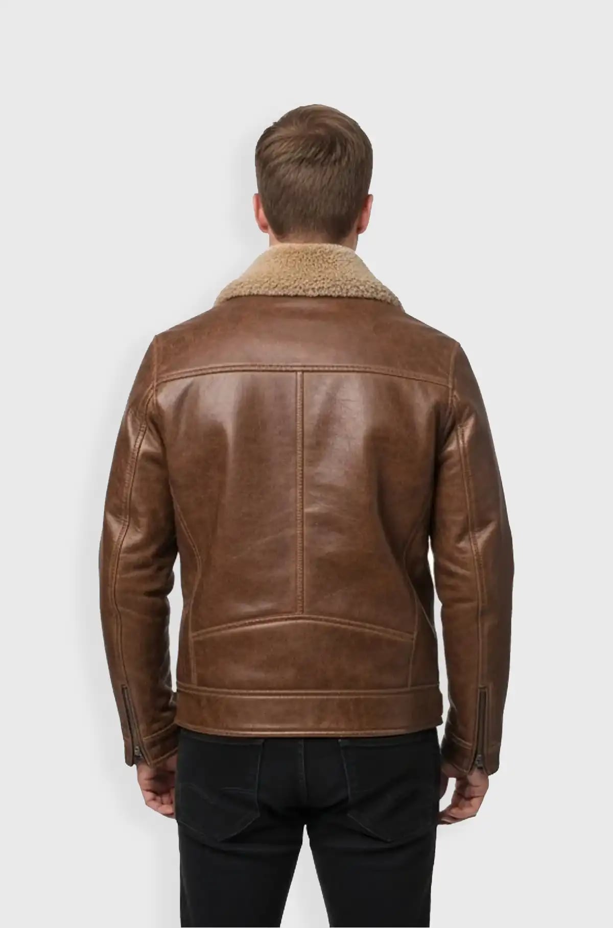 Classic Brown Leather Aviator Jacket Classic Brown Leather Aviator Jacket