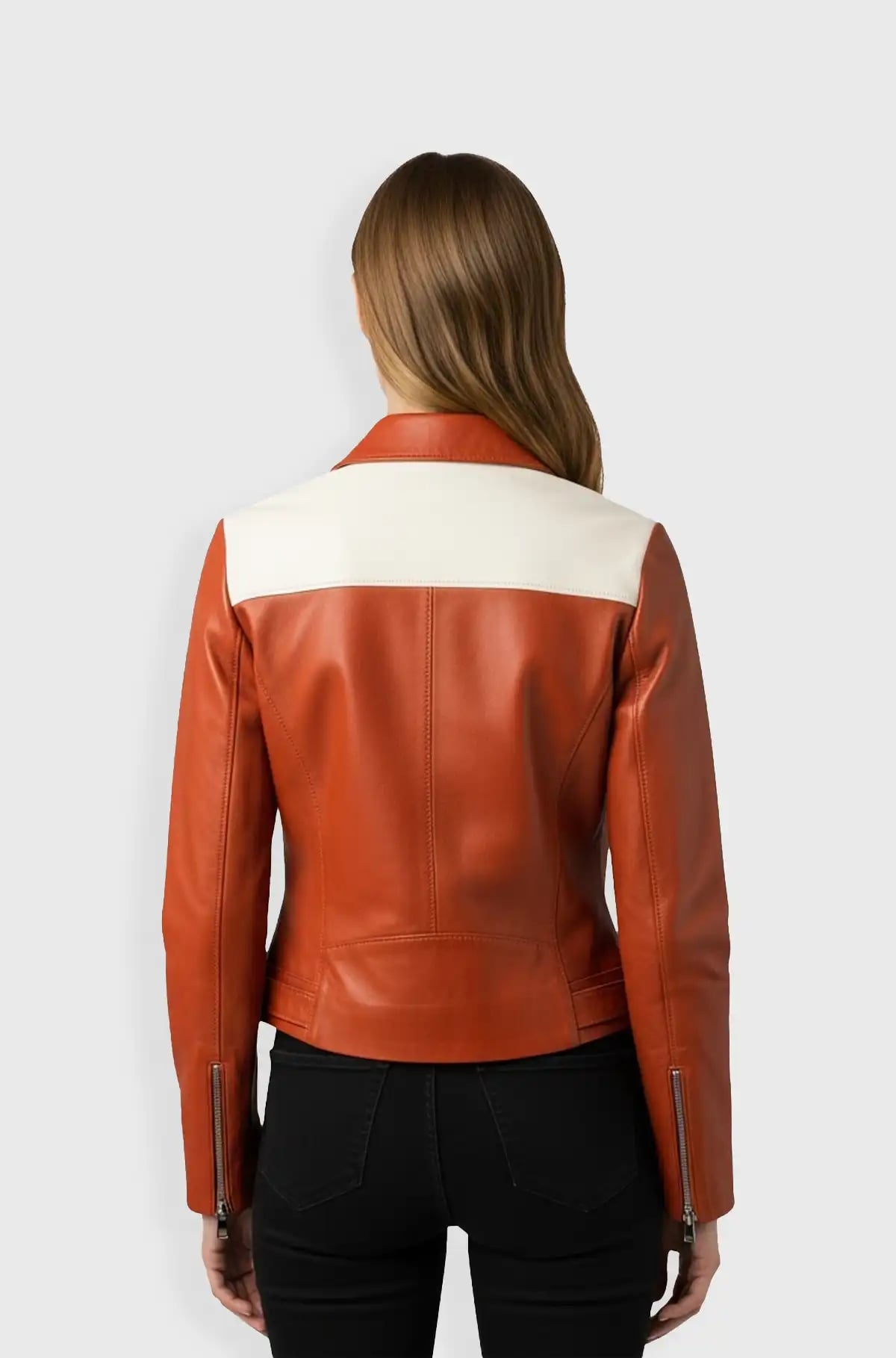 Emberline Duo Tone Leather Jacket Emberline Duo Tone Leather Jacket