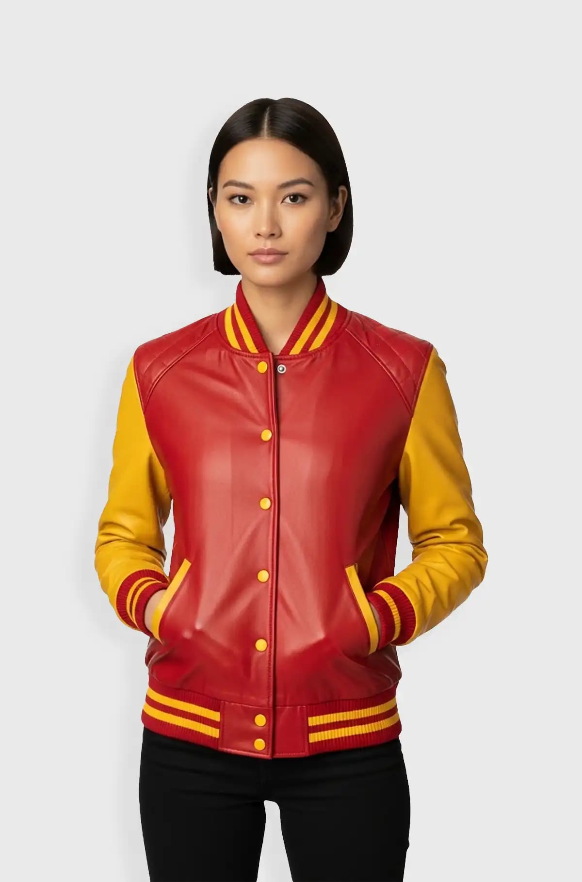 FlameFlash Varsity Leather Jacket FlameFlash Varsity Leather Jacket