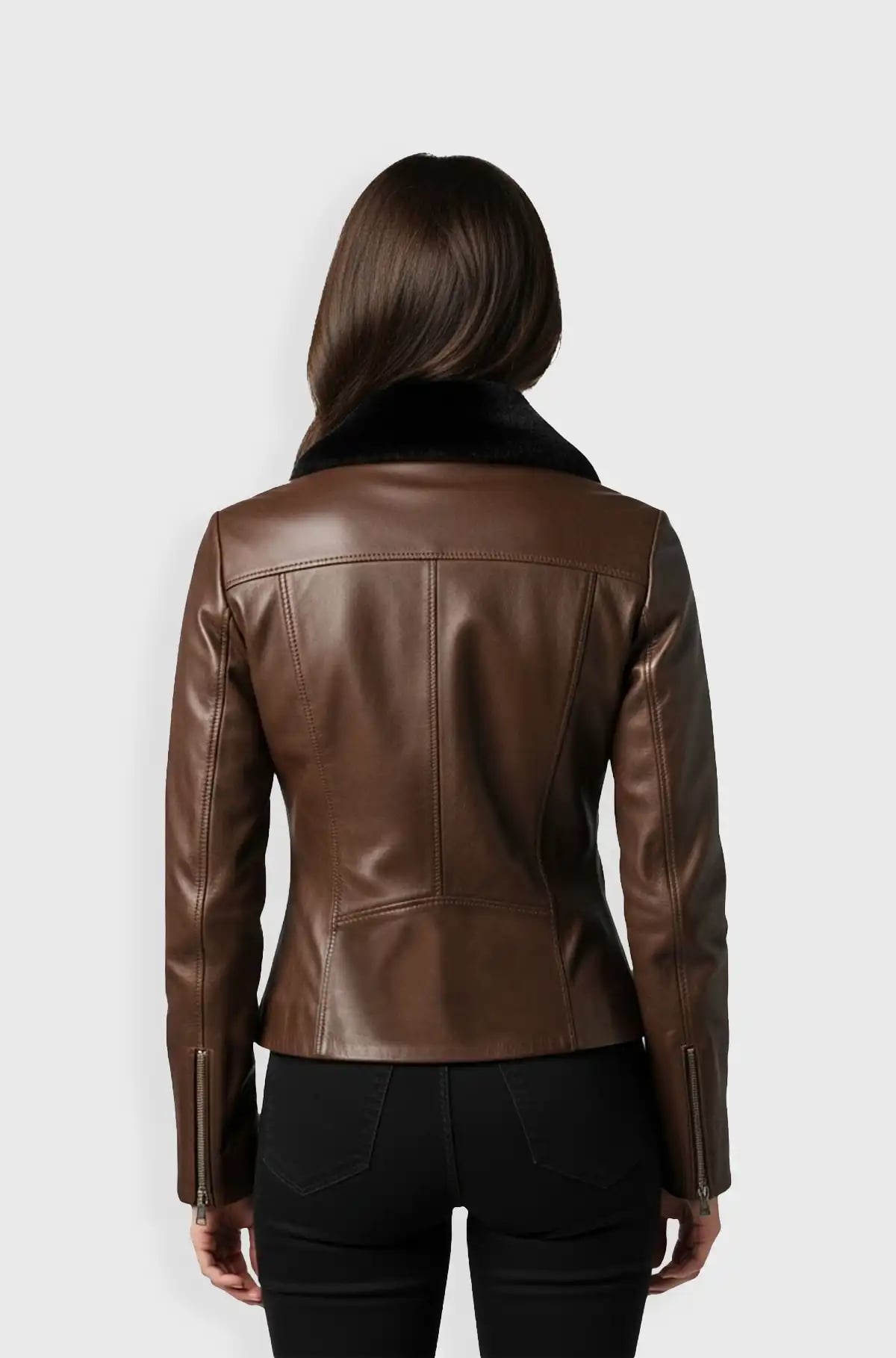 Heritage Shearling Brown Bomber Jacket Heritage Shearling Brown Bomber Jacket