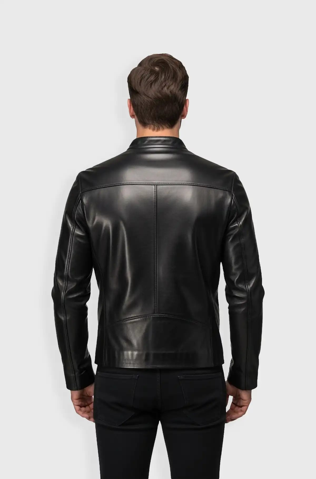 Matte Black Racer Leather Jacket Matte Black Racer Leather Jacket