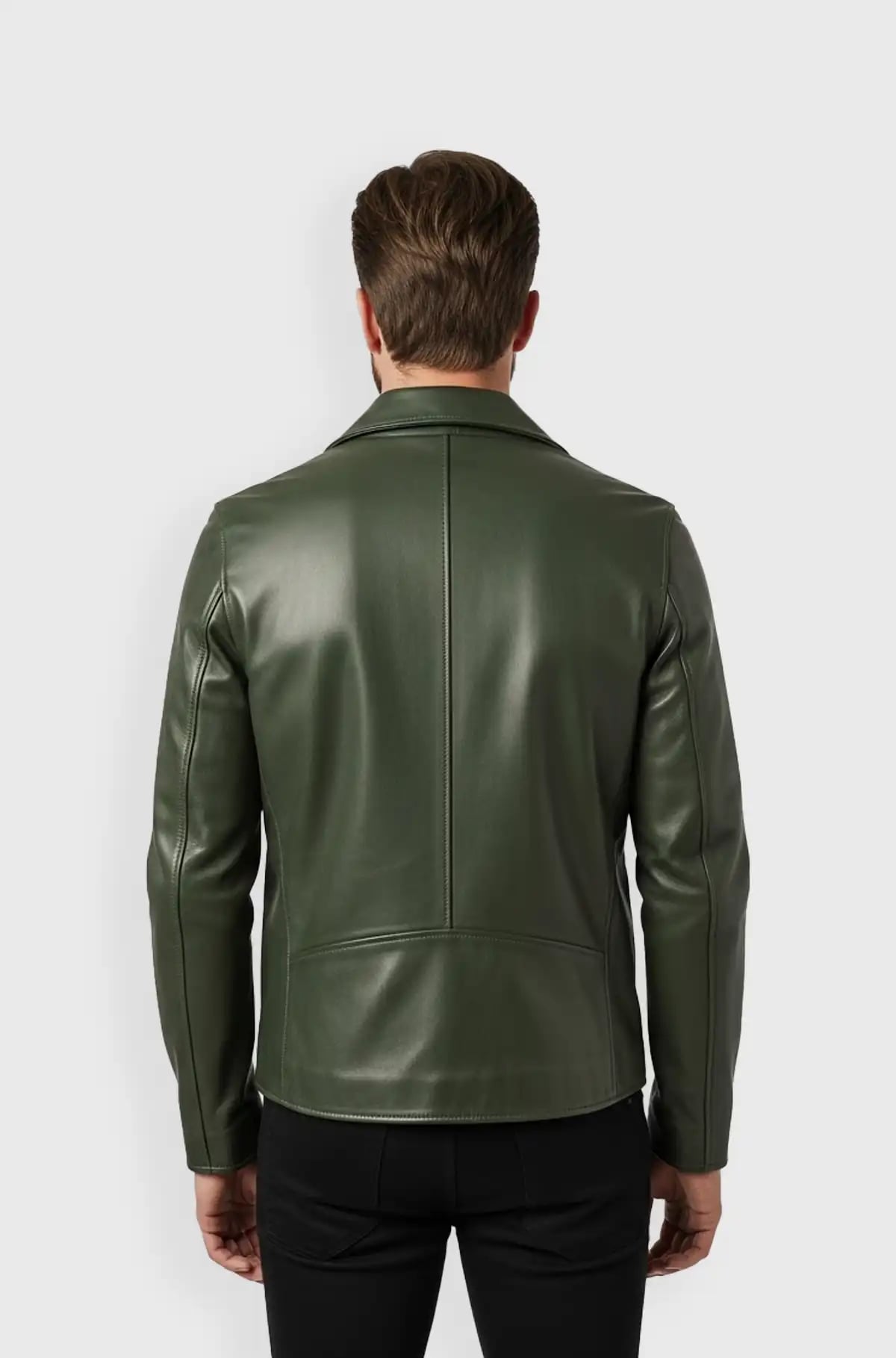 Mens Green Leather Biker Jacket Mens Green Leather Biker Jacket