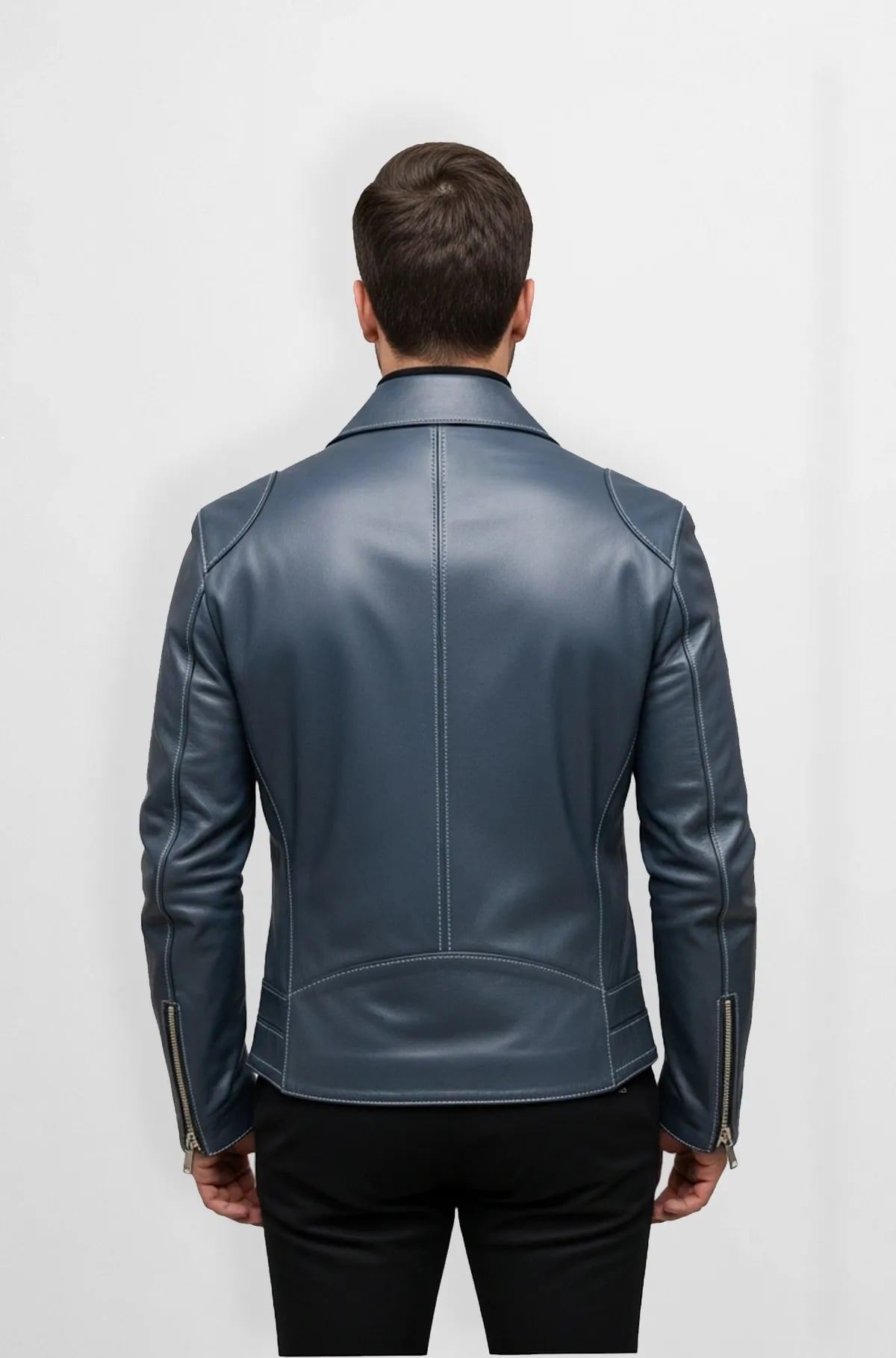 Midnight Velocity Leather Biker Jacket Midnight Velocity Leather Biker Jacket