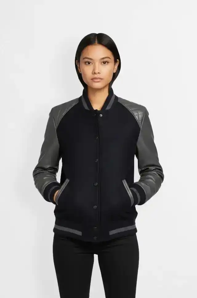 NightSlate Varsity Leather Jacket NightSlate Varsity Leather Jacket
