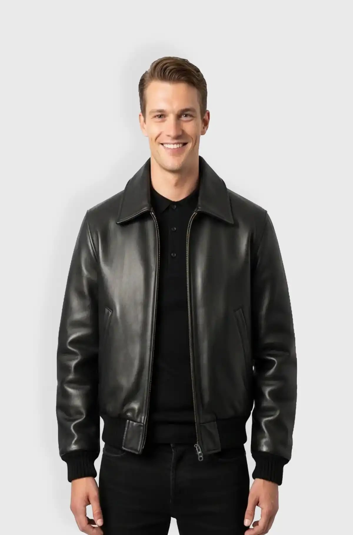 Nightfall Luxe Black Bomber Jacket Nightfall Luxe Black Bomber Jacket