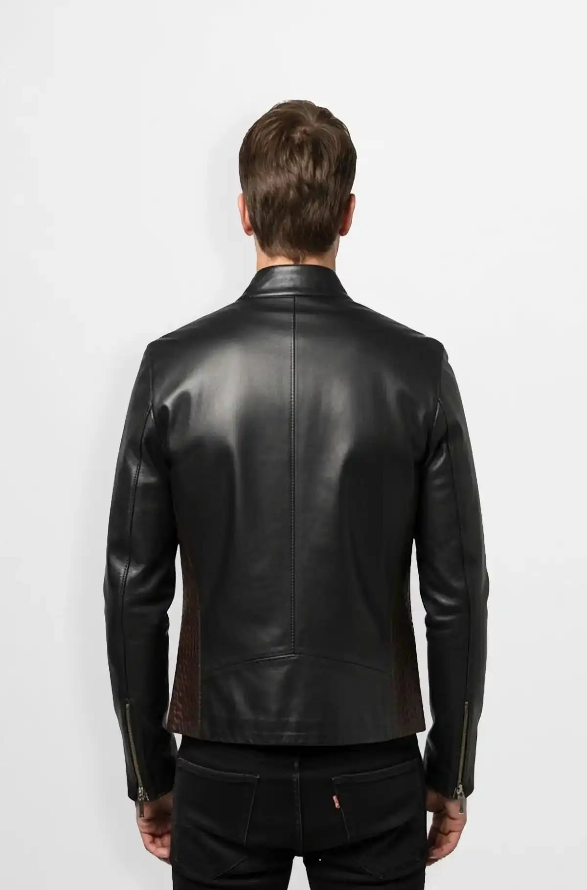 Obsidian Python Brown Biker Jacket Obsidian Python Brown Biker Jacket