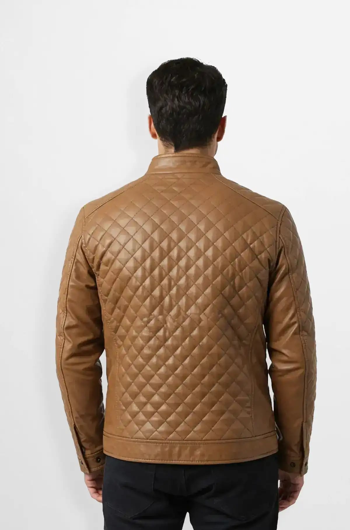 Premium Light Brown Quilted Leather Jacket Premium Light Brown Quilted Leather Jacket