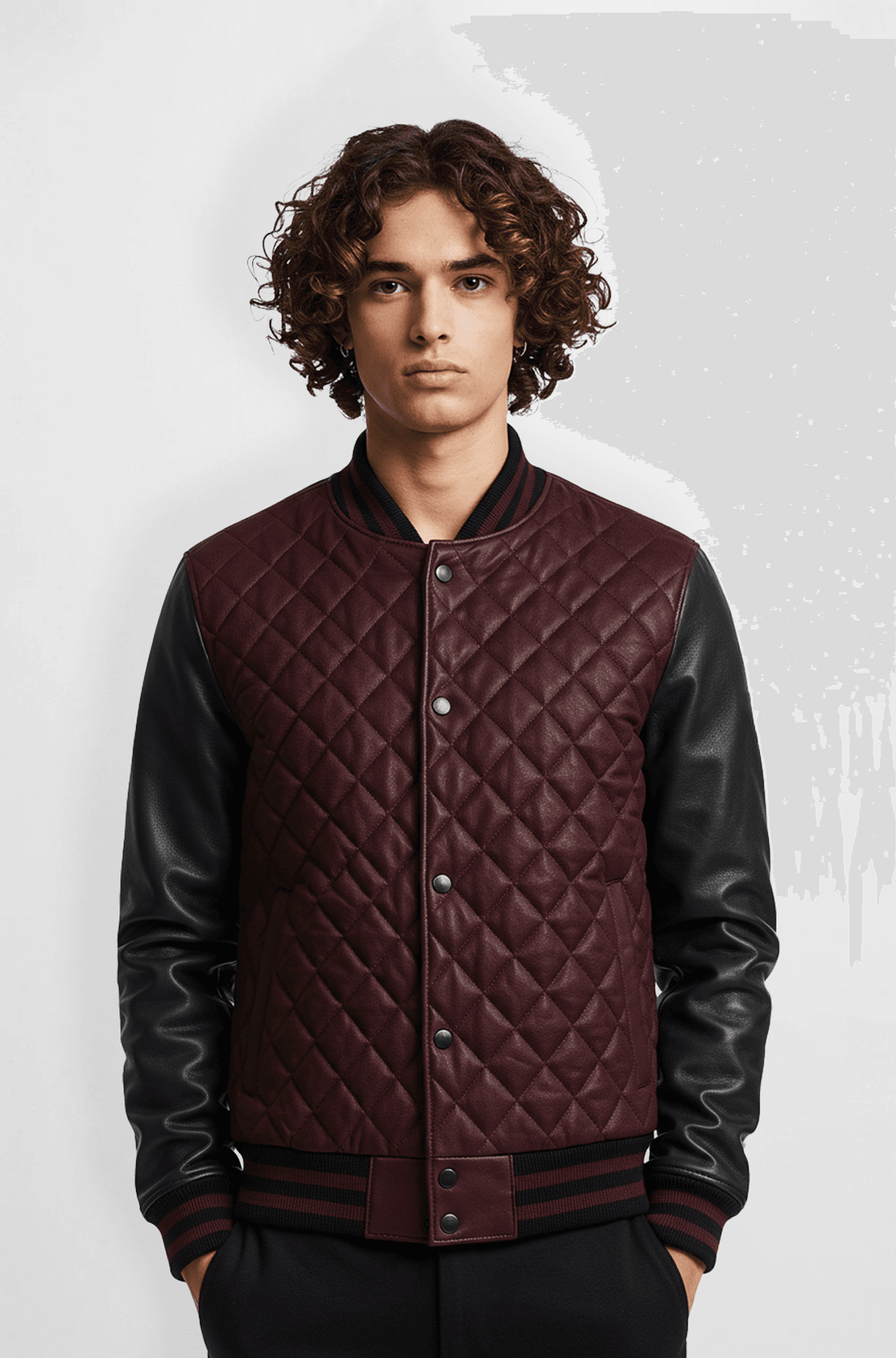 Quilted Leather Varsity Jacket Quilted Leather Varsity Jacket