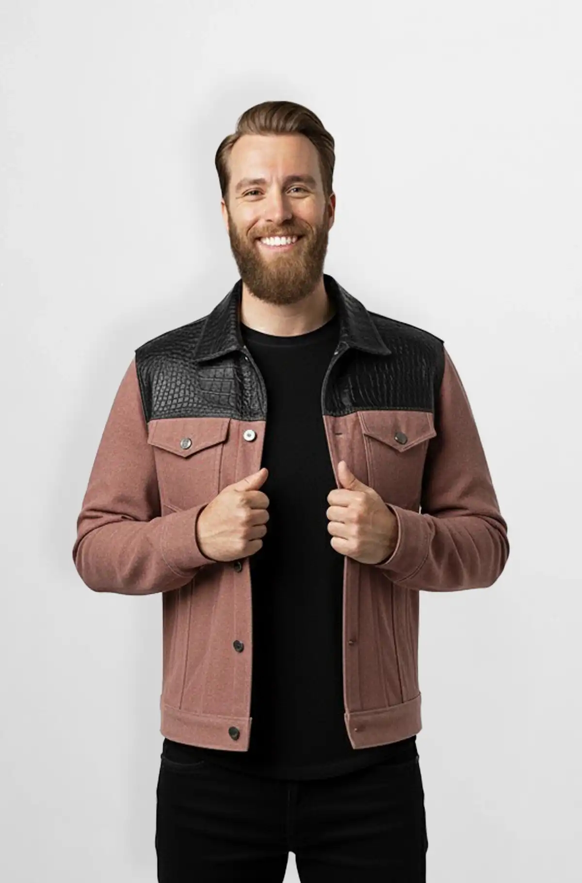 Rosewood Crocodile Panel Heritage Jacket Rosewood Crocodile Panel Heritage Jacket