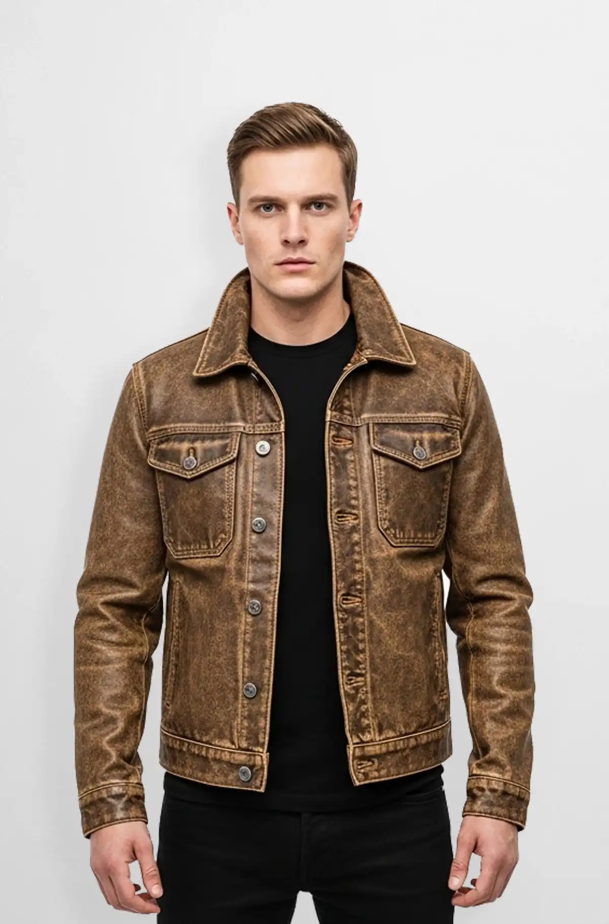 Rust Heritage Leather Trucker Jacket Rust Heritage Leather Trucker Jacket