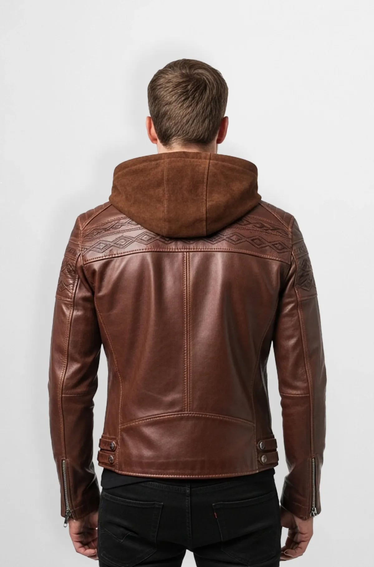 Sable Ridge Classic Hooded Moto Jacket Sable Ridge Classic Hooded Moto Jacket