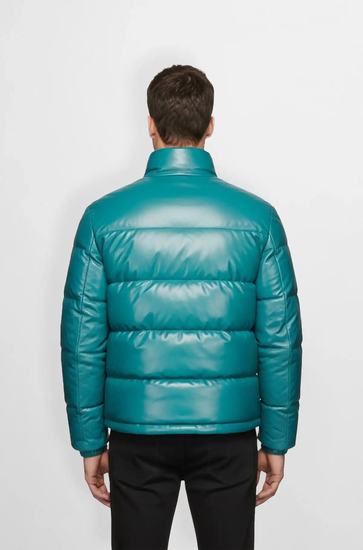Slim and Fit Teal Premium Puffer Jacket Slim and Fit Teal Premium Puffer Jacket