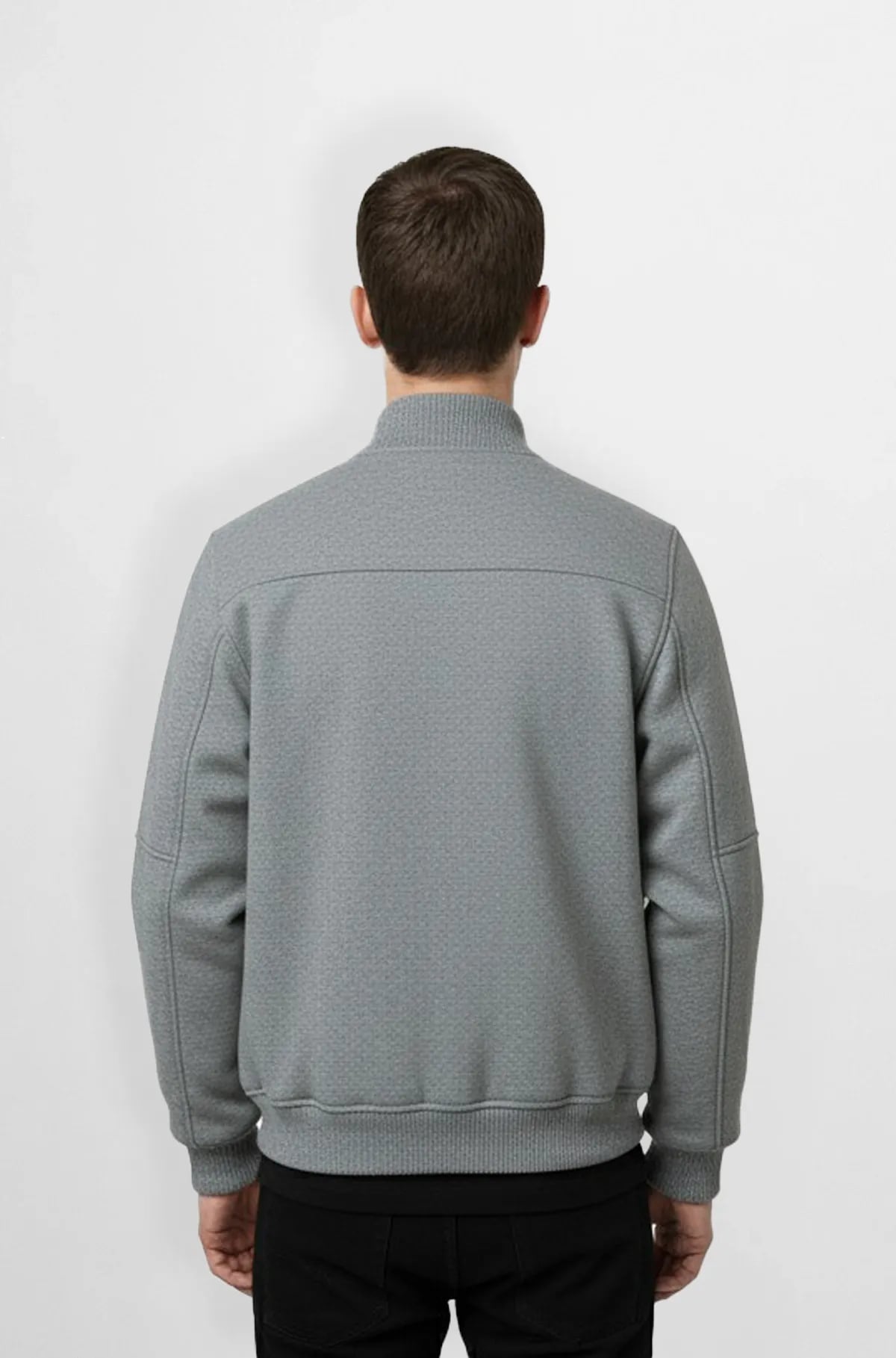 Urban Core Quilted Grey Bomber Jacket Urban Core Quilted Grey Bomber Jacket