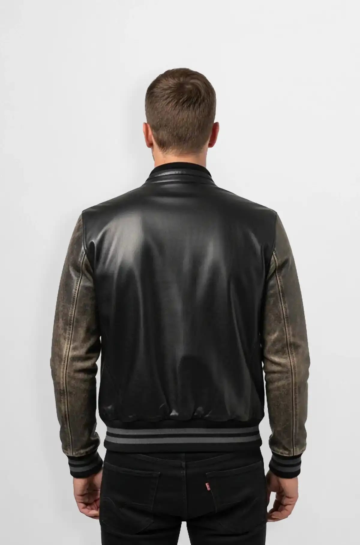 Urban Gradient Varsity Leather Jacket Urban Gradient Varsity Leather Jacket