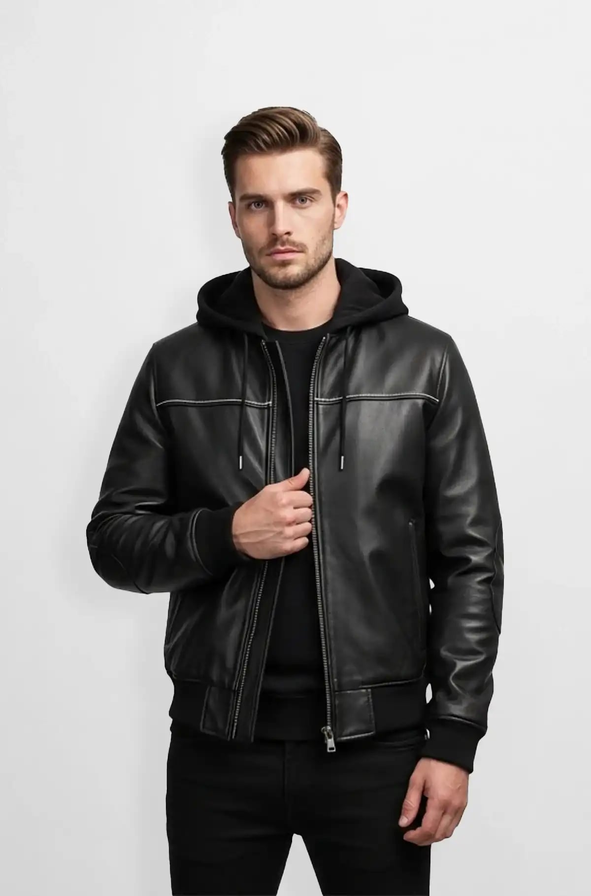 Urban Noir Minimalist Bomber Jacket Urban Noir Minimalist Bomber Jacket