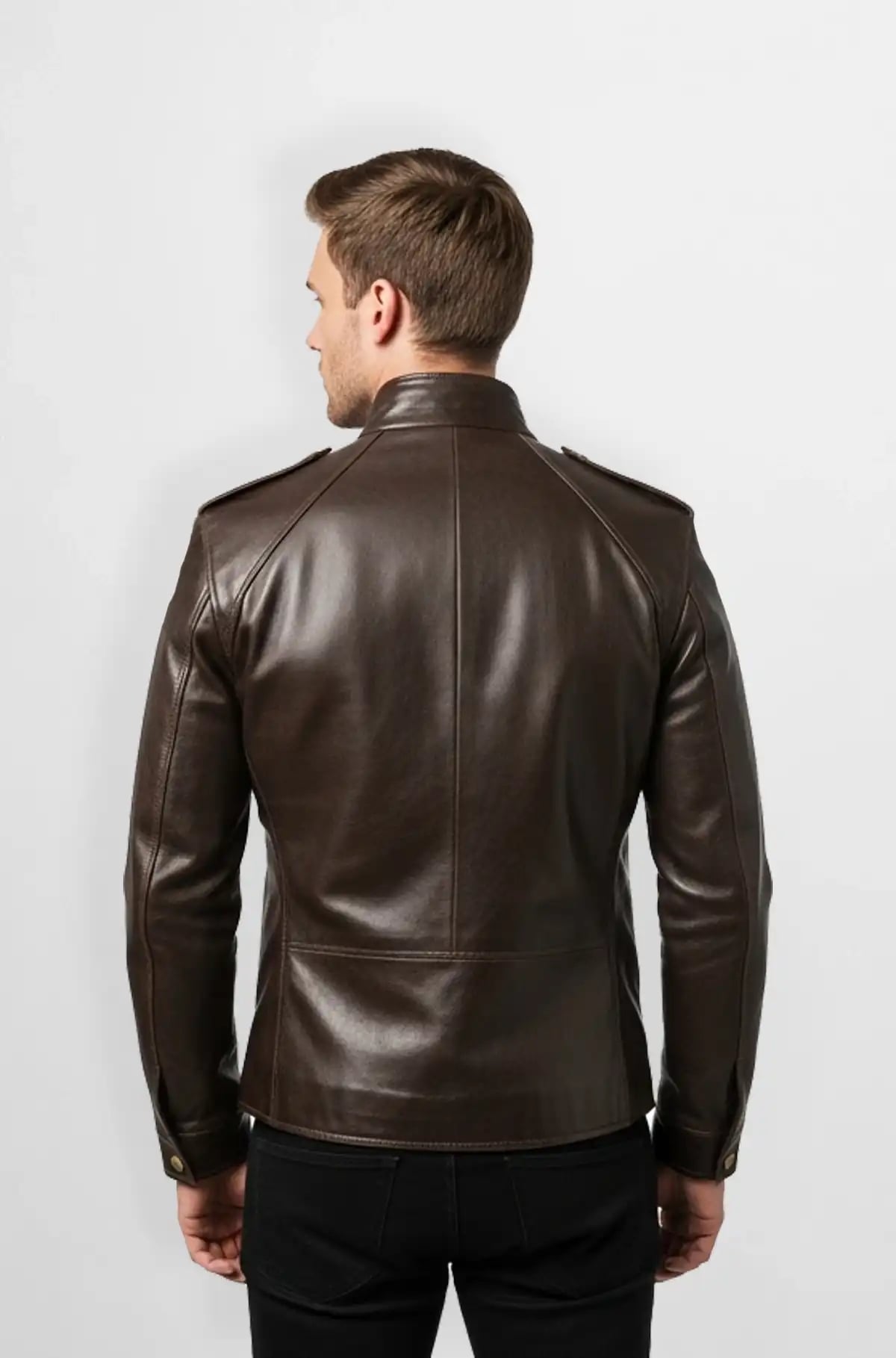 Vintage Brown Leather Moto Jacket with Gold Hardware Vintage Brown Leather Moto Jacket with Gold Hardware