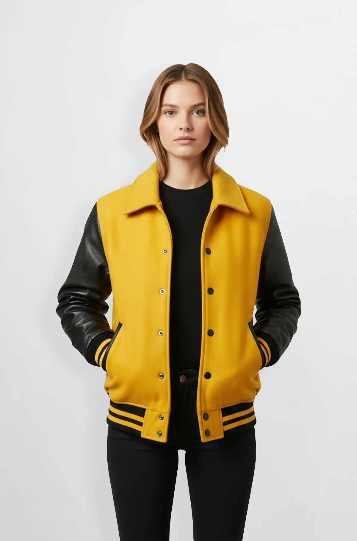Yellow and Black Varsity Leather Jacket Yellow and Black Varsity Leather Jacket - Jacket | Fineyst Jackets
