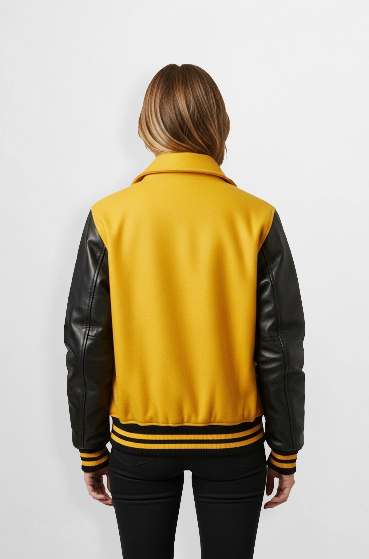 Yellow and Black Varsity Leather Jacket Yellow and Black Varsity Leather Jacket
