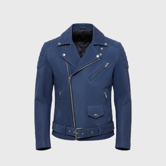 Blue Suede Moto Jackets