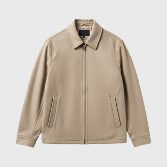 Mens Beige Wool Jackets