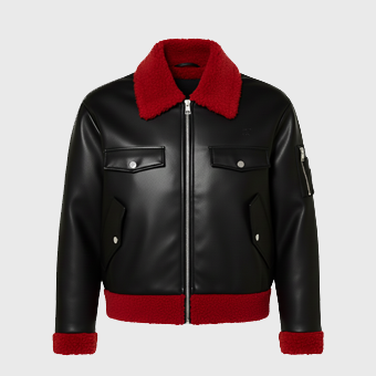 Mens Black Fur Shearling Jackets