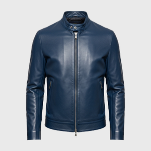 Mens Blue Leather Jackets