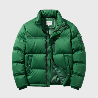 Mens Green Puffer Jackets