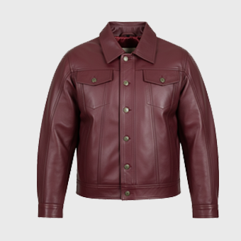 Mens Maroon Leather Jackets