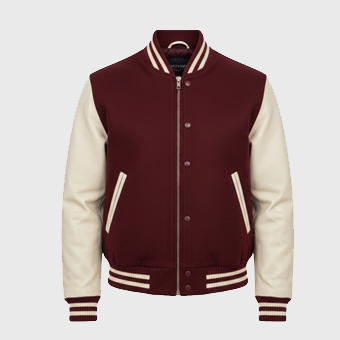 Mens Maroon Varsity Jackets