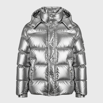 Mens Silver Puffer Jackets