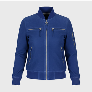 Women Blue Bomber Jackets