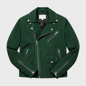 Suede Green Moto Jackets