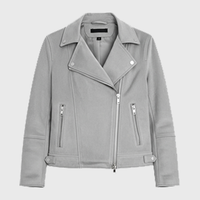 Suede Grey Moto Jackets