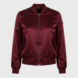 Womens Burgundy Bomber Jackets