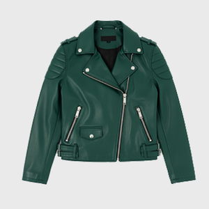 Womens Green Leather Motorcycle Jackets